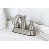 Kingston Satin Nickel 2 Handle 4" Centerset Bathroom Faucet with Pop-up KB5618AL