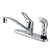 Kingston Brass Chrome Single Handle Kitchen Faucet With Chrome Sprayer KB563SP