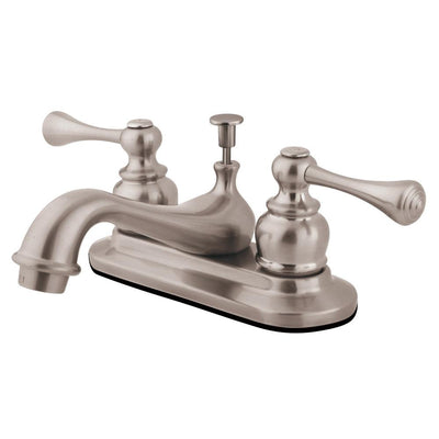 Kingston Brass Satin Nickel English Vintage 4" Centerset Bathroom Faucet KB608BL