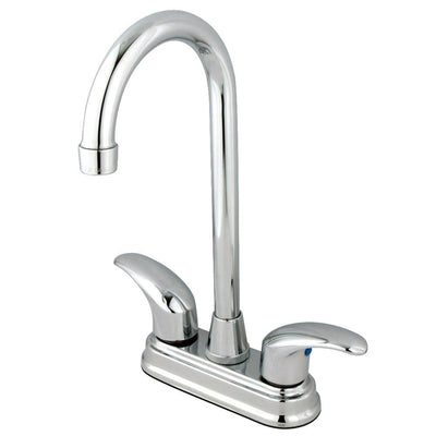 Kingston Brass Chrome Two Handle 4" Centerset Bar Prep Sink Faucet KB6491LL