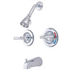 Kingston Brass Chrome Two Handle Tub and Shower Combination Faucet KB661ML