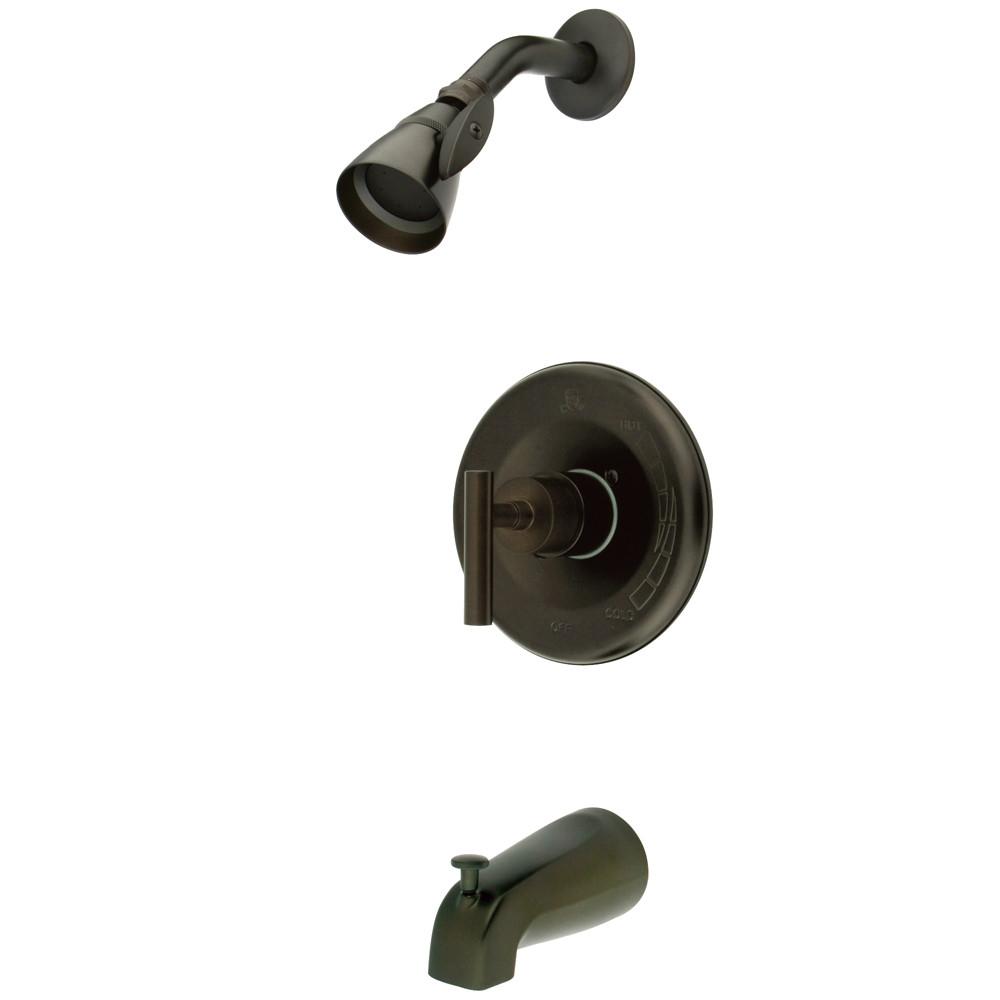 Kingston Oil Rubbed Bronze Manhattan tub & shower faucet combination KB6635CML