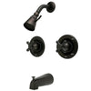 Kingston Oil Rubbed Bronze 2 Handle Tub and Shower Combination Faucet KB665AX