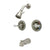 Kingston Brass Satin Nickel 2 Handle Tub and Shower Combination Faucet KB668PL