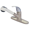 Kingston Chrome Single Handle Pull-Out Kitchen Faucet with Satin Spray KB6707LL