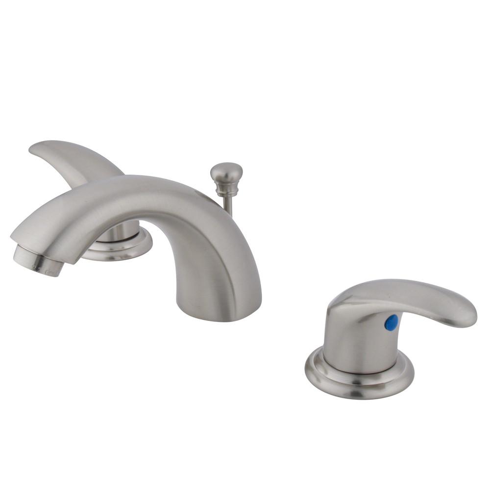 Kingston Satin Nickel 4"-8" Mini Widespread Bathroom Faucet w Pop-up KB6958LL