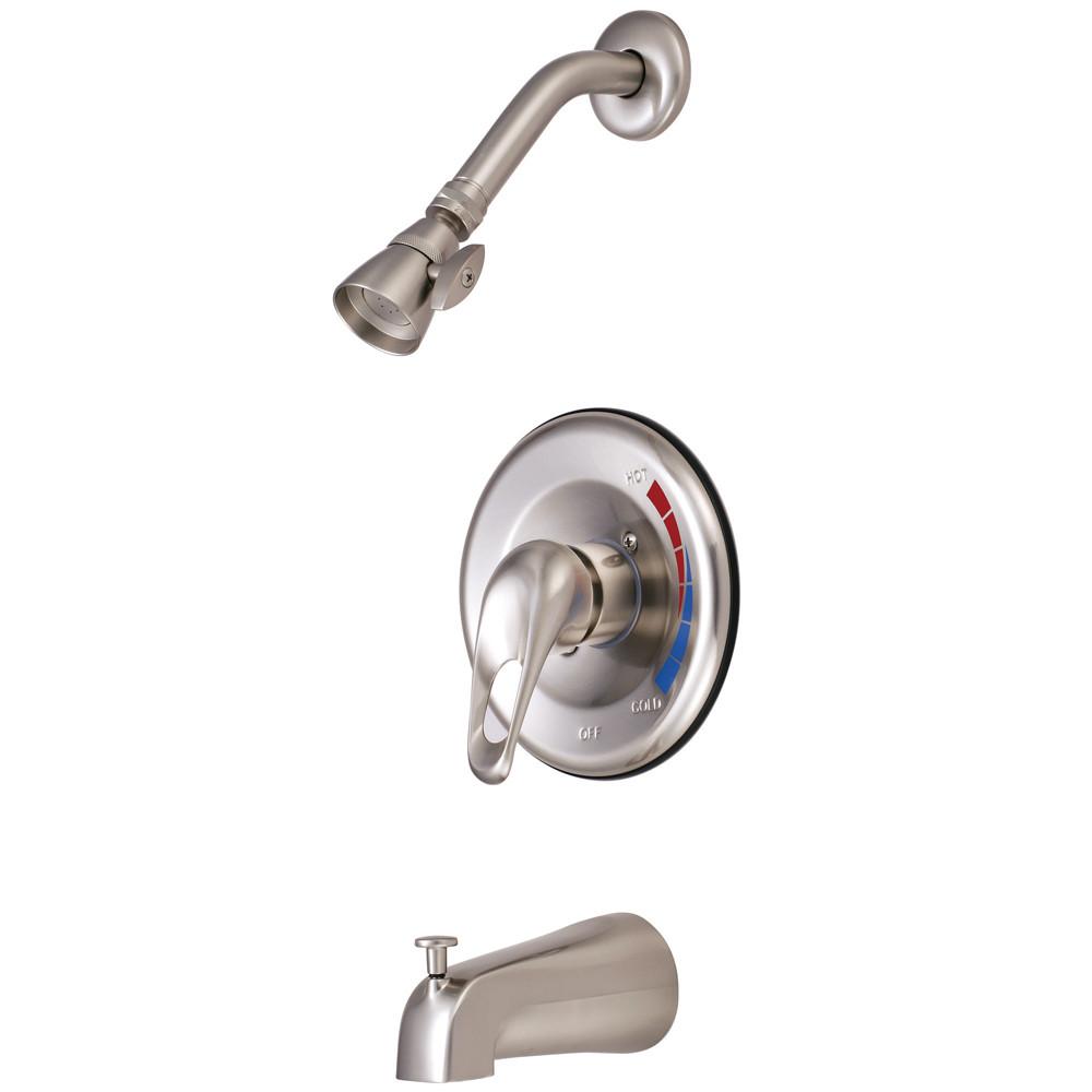 Kingston Brass Satin Nickel Single Handle Tub & Shower Combination Faucet KB698