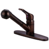 Kingston Oil Rubbed Bronze Single Loop Handle Pull-Out Kitchen Faucet KB705SP