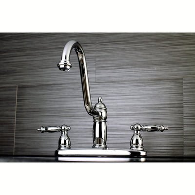 Kingston Brass Chrome Templeton 8" Kitchen Faucet Without Sprayer KB7111TLLS