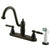 Kingston Oil Rubbed Bronze Templeton 8" Kitchen Faucet With Sprayer KB7115TL