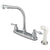 Kingston Brass Chrome High Arch Kitchen Faucet With Sprayer KB711AL