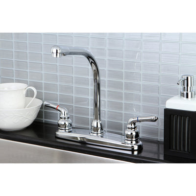 Kingston Brass Chrome Magellan 8" 2 handle kitchen faucet KB750