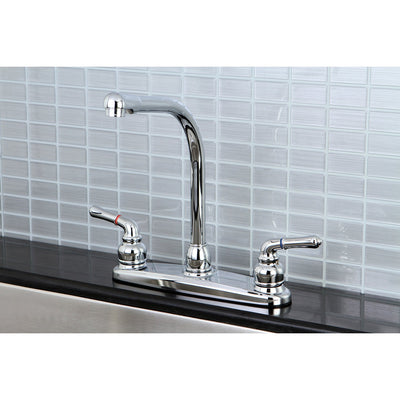 Kingston Brass Chrome Magellan 8" 2 handle kitchen faucet KB750