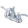 Kingston Chrome NuWave French 4" centerset bathroom faucet w/ drain KB7611NFL