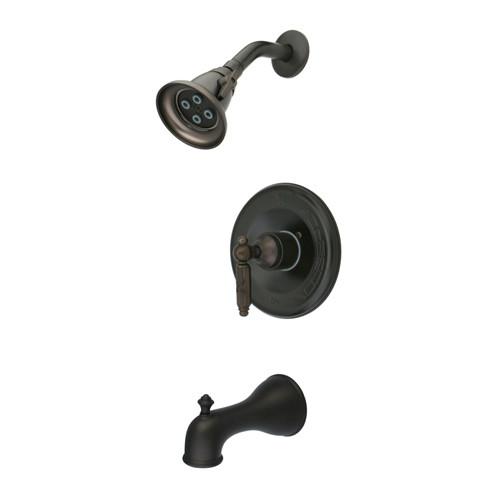 Kingston Oil Rubbed Bronze Georgian tub & shower combination faucet KB7635GL