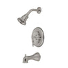 Kingston Brass Satin Nickel Templeton Tub & Shower Combination Faucet KB7638TL