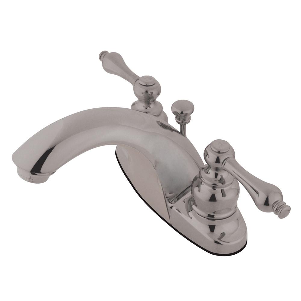 Kingston English Country Satin Nickel 4" Centerset Bathroom Faucet KB7648AL