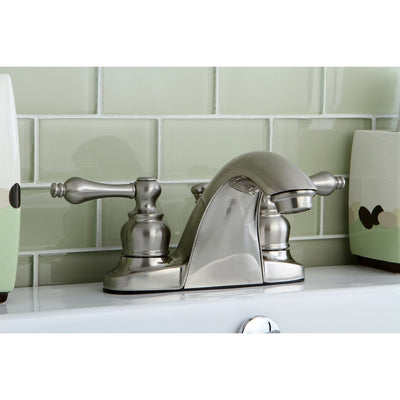 Kingston English Country Satin Nickel 4" Centerset Bathroom Faucet KB7648AL