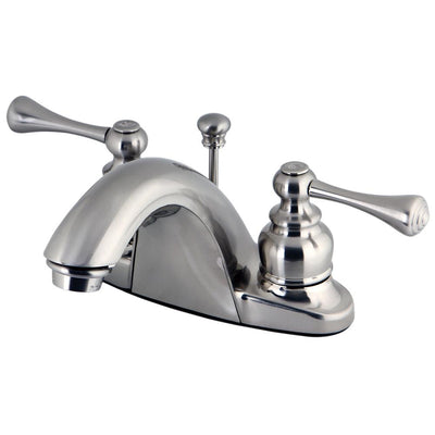 Kingston English Country Satin Nickel 4" Centerset Bathroom Faucet KB7648BL