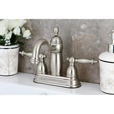 Kingston Satin Nickel Templeton 4" Centerset Bathroom Lavatory Faucet KB7908TL