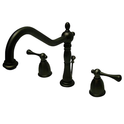 Kingston Oil Rubbed Bronze English Vintage Widespread Bathroom Faucet KB7975BL