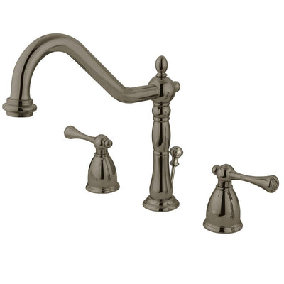 Kingston Satin Nickel English Vintage 8" Widespread Bathroom Faucet KB7978BL