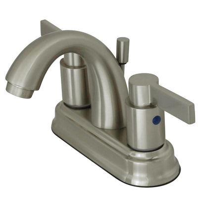 Satin Nickel NuvoFusion 4" Centerset Hi-Rise bathroom Faucet w drain KB8618NDL