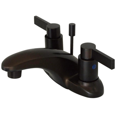 Kingston Oil Rubbed Bronze NuvoFusion 4" Centerset bathroom Faucet KB8625NDL