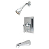 Kingston Metropolitan Chrome Single Handle Tub and Shower Combo Faucet KB86514HL