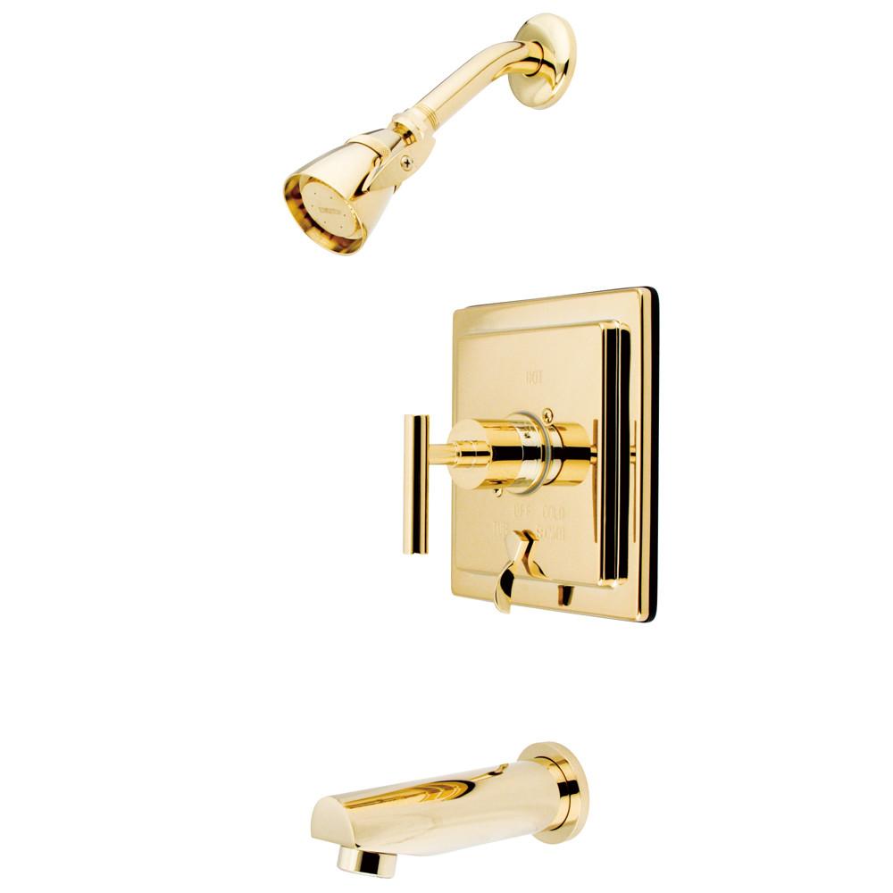 Kingston Polished Brass Manhattan tub & shower Combination Faucet KB86520CML