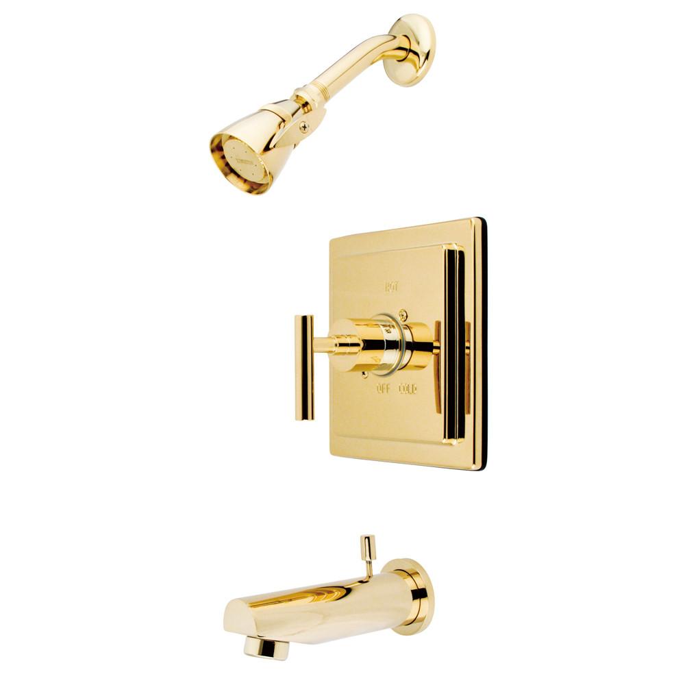 Kingston Polished Brass Manhattan tub & shower Combination Faucet KB8652CML