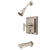 Kingston Brass Satin Nickel Manhattan tub & shower faucet combination KB86580CML