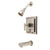 Kingston Brass Claremont Satin Nickel Tub & Shower Combination Faucet KB86580CQL