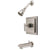 Kingston Brass Claremont Satin Nickel Tub & Shower Combination Faucet KB8658CQL