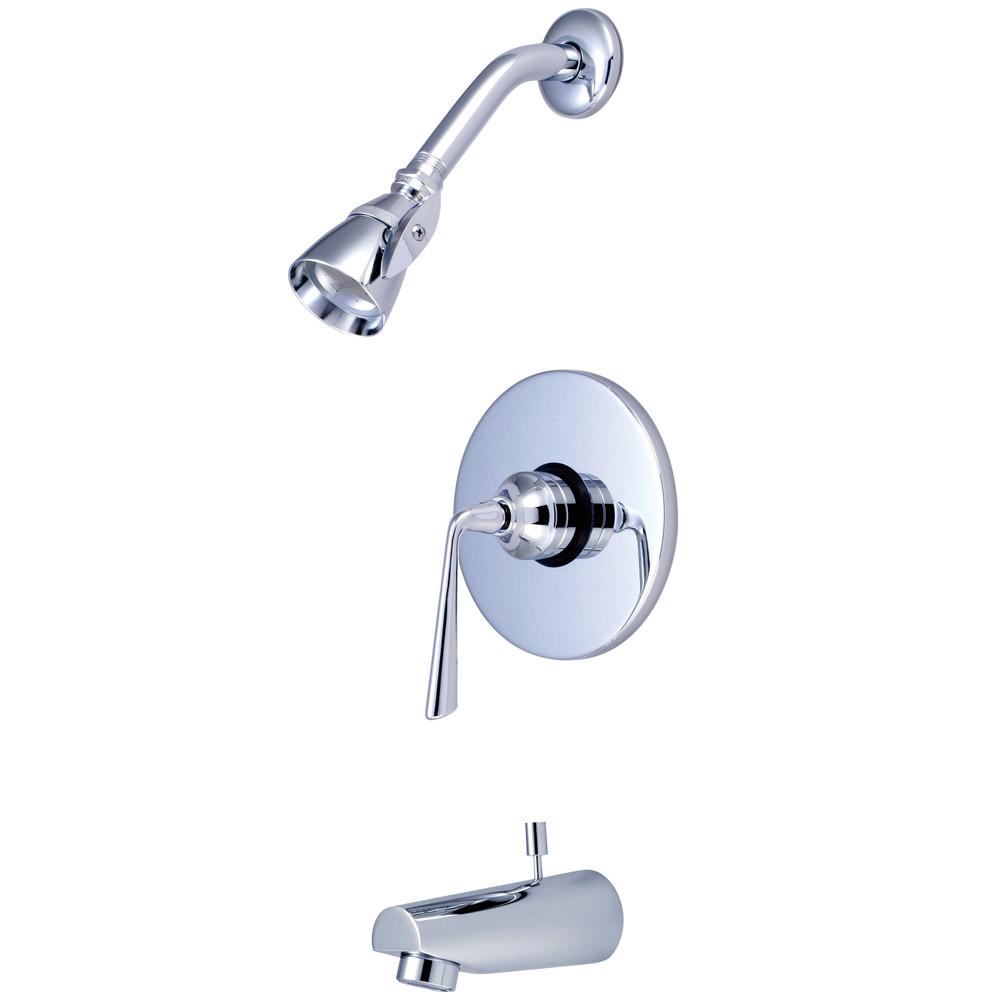 Kingston Brass Silver Sage Chrome Tub & Shower Combination Faucet KB8691ZL