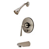 Satin Nickel Silver Sage 1 Handle Tub & Shower Combination Faucet KB86980ZL