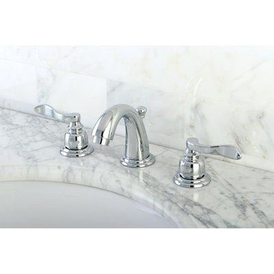 Kingston Chrome NuWave French mini widespread bathroom faucet KB8911NFL