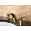 Kingston Polished Brass NuvoFusion Mini Widespread bathroom Faucet KB8952NDL