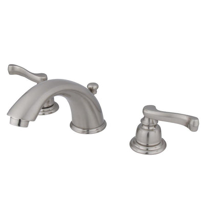 Kingston Satin Nickel 2 Handle Widespread Bathroom Faucet w Pop-up KB8968FL