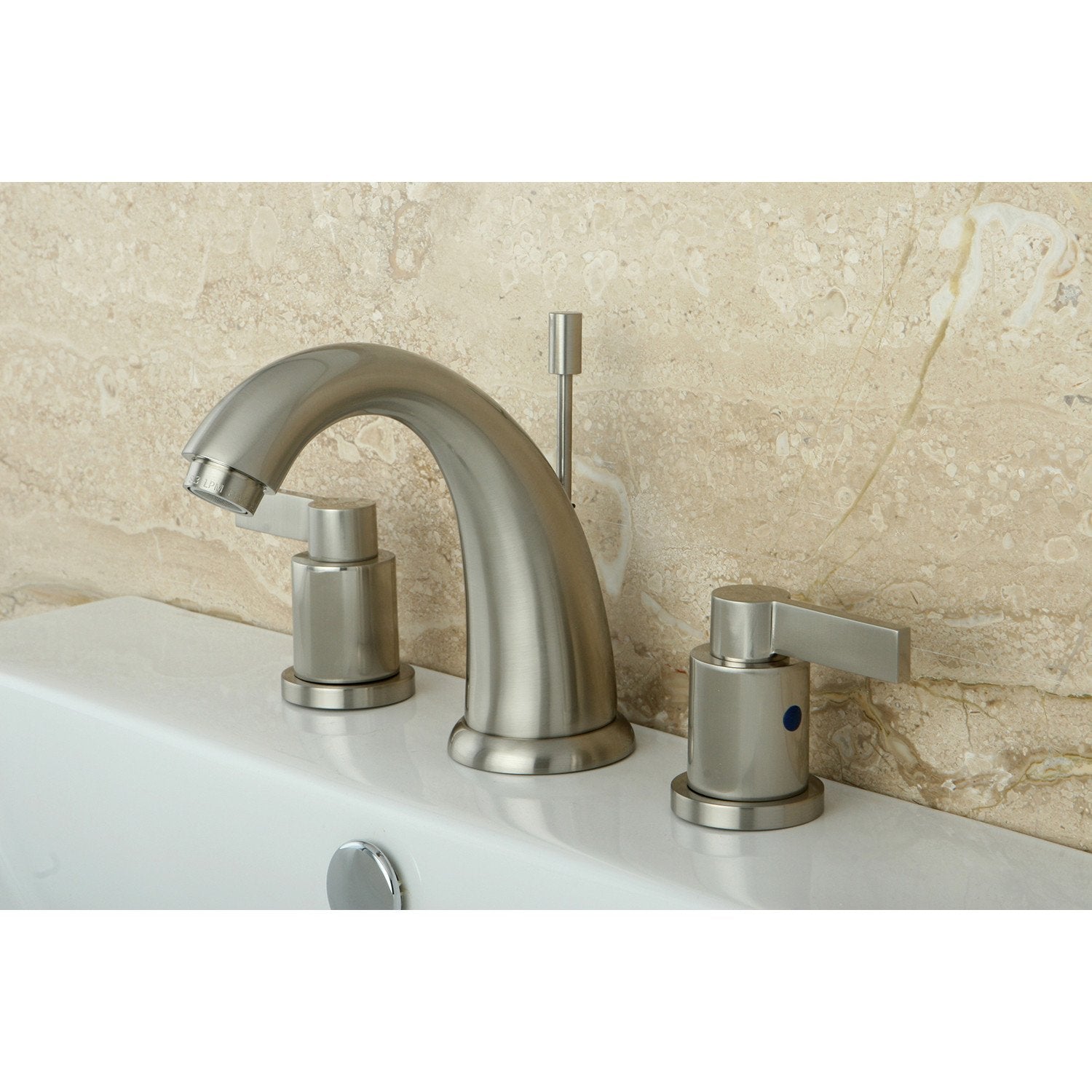 Satin Nickel NuvoFusion Widespread bathroom Faucet w/ Drain KB8988NDL