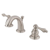 Kingston Brass Satin Nickel 4" to 8" Mini Widespread Bathroom Faucet KB918AL