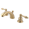 Kingston Polished Brass 4"-8" Mini Widespread Bathroom Faucet w Pop-up KB942AL