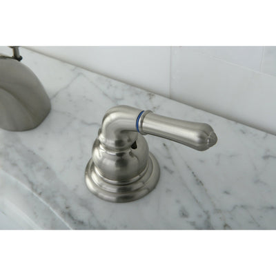 Kingston Brass Satin Nickel 4"-8" Mini Widespread Bathroom Faucet w Pop-up KB958