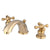 Kingston Polished Brass 8"-16" Widespread Bathroom Faucet w Pop-up KB962AX