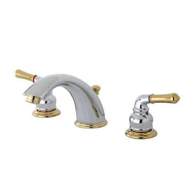 Kingston Brass Chrome/Polished Brass 8"-16" Widespread Bathroom Faucet KB964