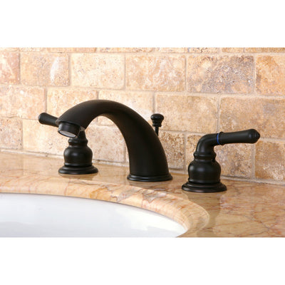 Kingston Oil Rubbed Bronze 8"-16" Widespread Bathroom Faucet w Pop-up KB965