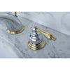 Kingston Chrome / Polished Brass Widespread Bathroom Faucet w Pop-up KB974AL