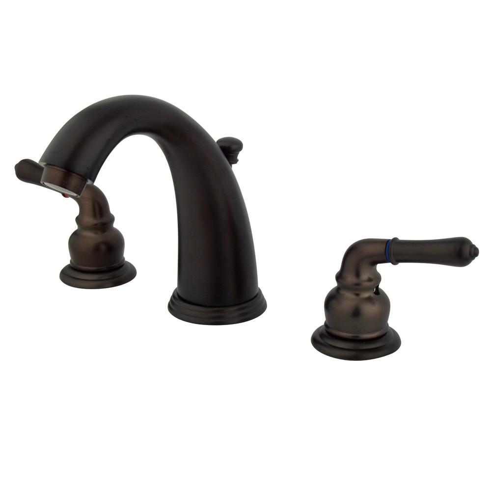 Kingston Oil Rubbed Bronze Magellan 2 handle widespread bathroom faucet KB985