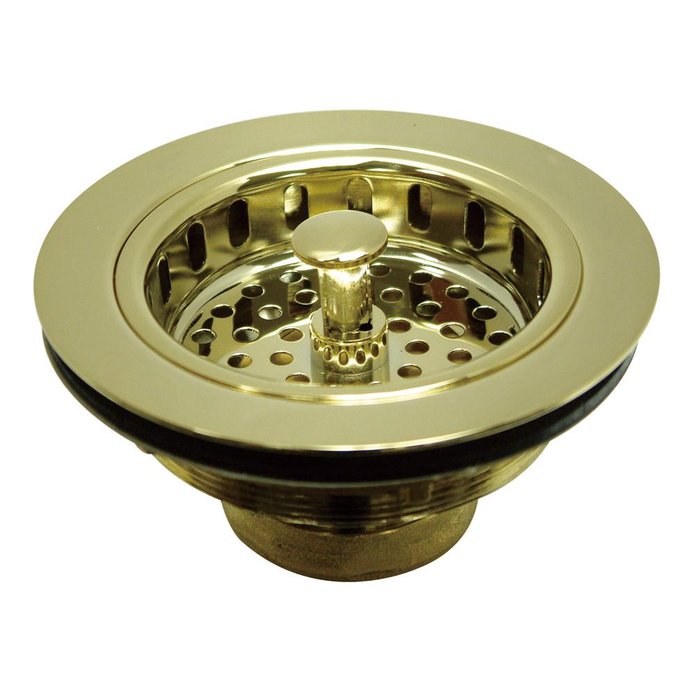 Kingston Polished Brass Made to Match Cast Heavy Duty Basket Strainer KBS1002