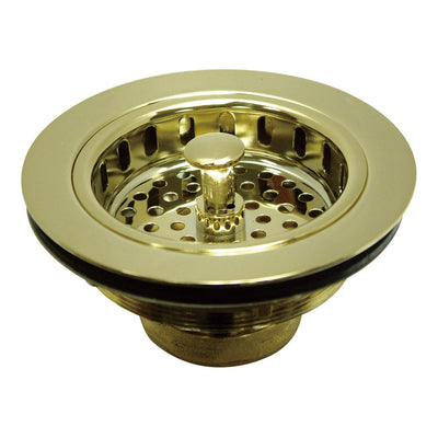 Kingston Polished Brass Made to Match Cast Heavy Duty Basket Strainer KBS1002